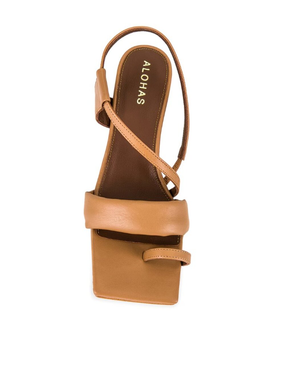 Alohas Asymmetric Straps Sandal in Camel Size 36